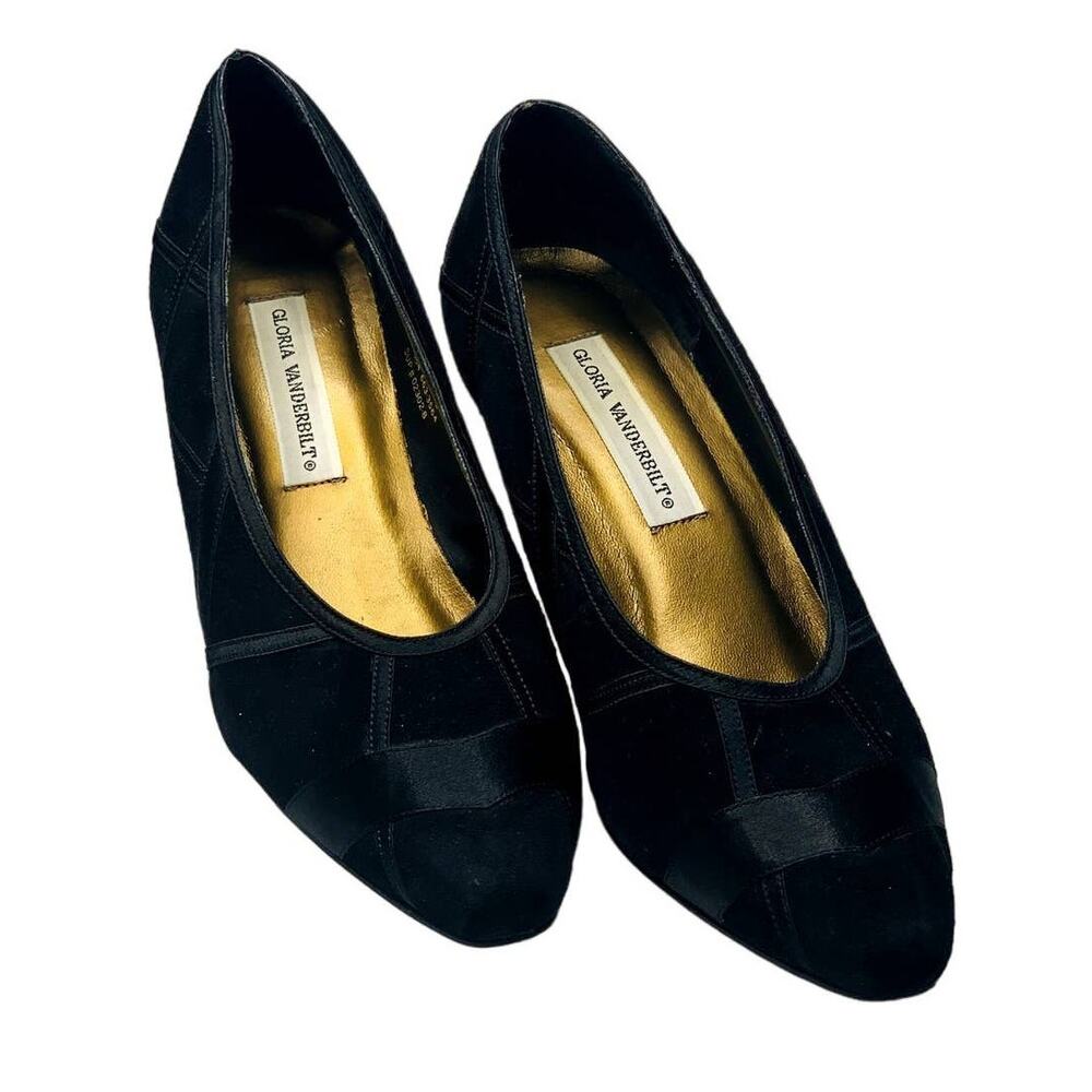 Gloria Vanderbilt Black Heeled Shoes, Style Timeless, Size 10M